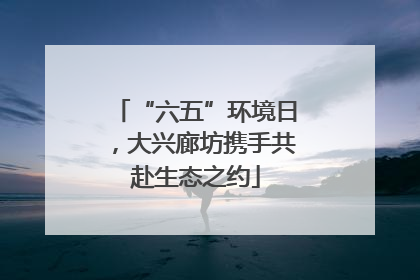 “六五”环境日，大兴廊坊携手共赴生态之约