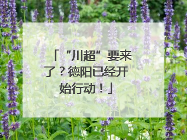 “川超”要来了？德阳已经开始行动！