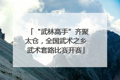 “武林高手”齐聚太仓，全国武术之乡武术套路比赛开赛
