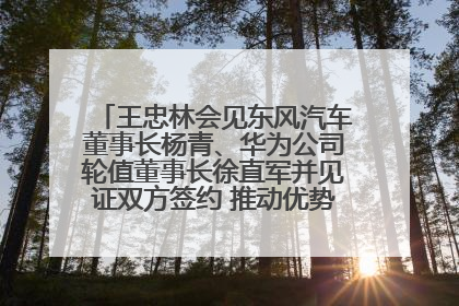 王忠林会见东风汽车董事长杨青、华为公司轮值董事长徐直军并见证双方签约 推动优势互补 实现共赢发展