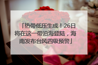 热带低压生成！26日将在这一带沿海登陆，海南发布台风四级预警