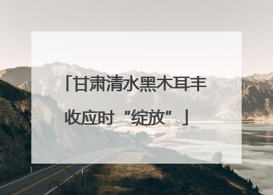 甘肃清水黑木耳丰收应时“绽放”