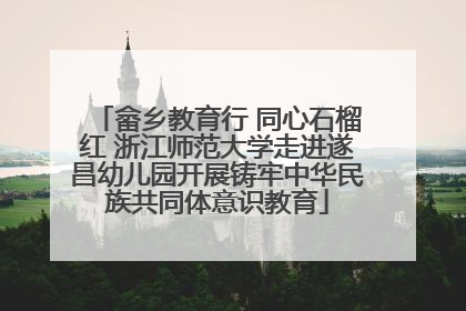 畲乡教育行 同心石榴红 浙江师范大学走进遂昌幼儿园开展铸牢中华民族共同体意识教育