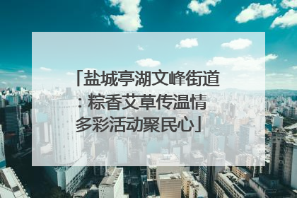 盐城亭湖文峰街道：粽香艾草传温情 多彩活动聚民心