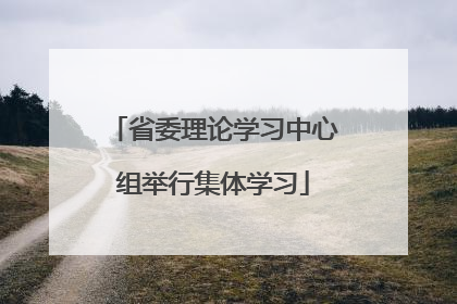 省委理论学习中心组举行集体学习