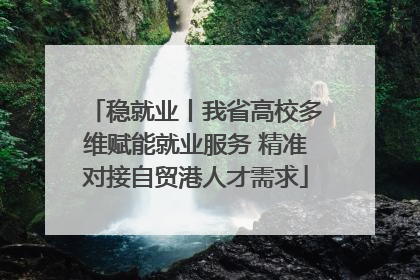 稳就业丨我省高校多维赋能就业服务 精准对接自贸港人才需求