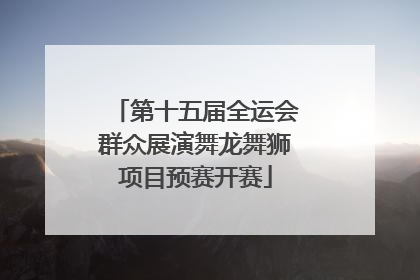 第十五届全运会群众展演舞龙舞狮项目预赛开赛