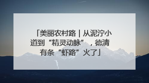美丽农村路｜从泥泞小道到“精灵动脉”，德清有条“虾路”火了
