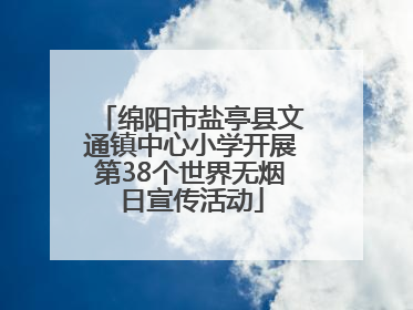 绵阳市盐亭县文通镇中心小学开展第38个世界无烟日宣传活动