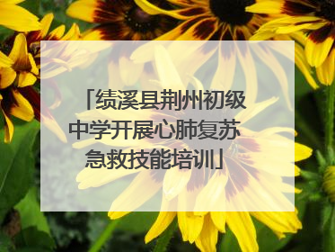 绩溪县荆州初级中学开展心肺复苏急救技能培训