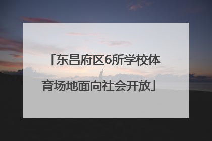 东昌府区6所学校体育场地面向社会开放