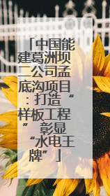 中国能建葛洲坝二公司孟底沟项目：打造“样板工程” 彰显“水电王牌”