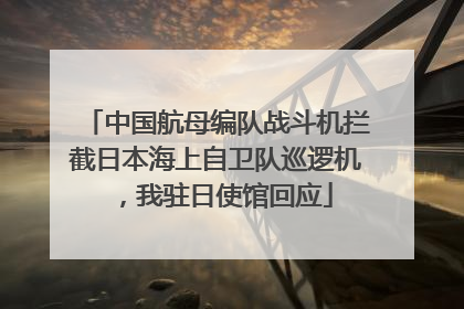 中国航母编队战斗机拦截日本海上自卫队巡逻机，我驻日使馆回应