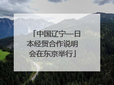 中国辽宁—日本经贸合作说明会在东京举行