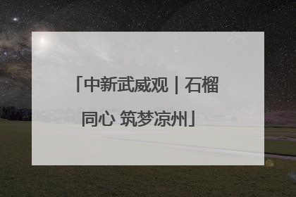 中新武威观｜石榴同心 筑梦凉州