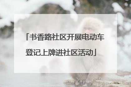 书香路社区开展电动车登记上牌进社区活动