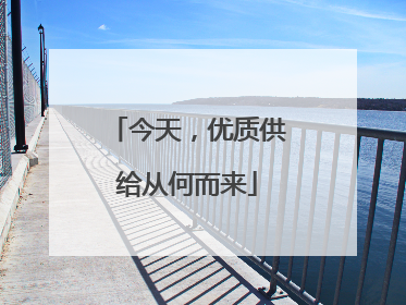 今天，优质供给从何而来