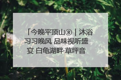 今晚平顶山⑧｜沐浴习习晚风 品味视听盛宴 白龟湖畔·草坪音乐会激情上演