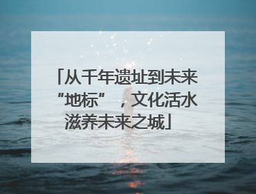 从千年遗址到未来“地标”，文化活水滋养未来之城