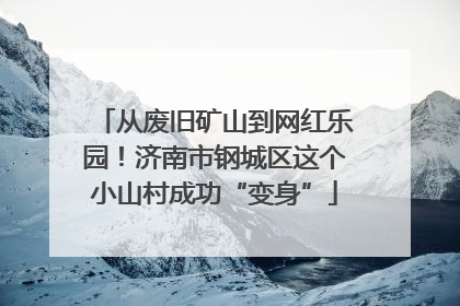 从废旧矿山到网红乐园！济南市钢城区这个小山村成功“变身”