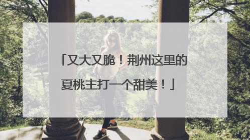 又大又脆！荆州这里的夏桃主打一个甜美！
