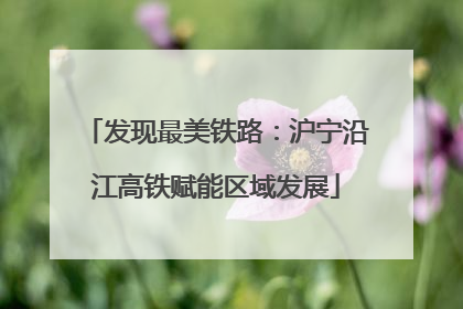 发现最美铁路：沪宁沿江高铁赋能区域发展
