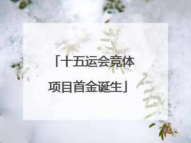 十五运会竞体项目首金诞生