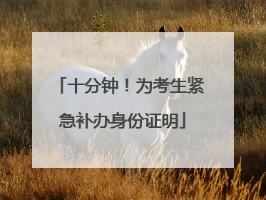 十分钟！为考生紧急补办身份证明