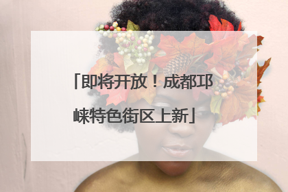 即将开放！成都邛崃特色街区上新