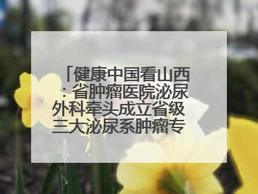 健康中国看山西：省肿瘤医院泌尿外科牵头成立省级三大泌尿系肿瘤专家委员会