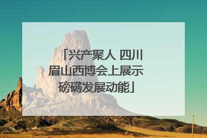 兴产聚人 四川眉山西博会上展示磅礴发展动能