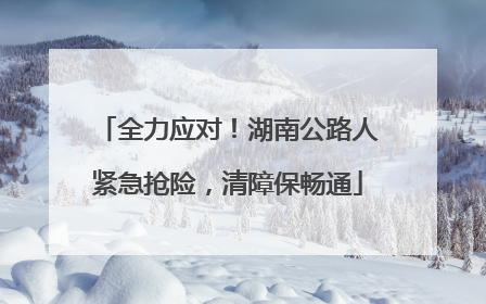 全力应对！湖南公路人紧急抢险，清障保畅通