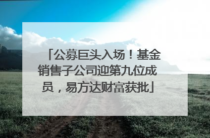 公募巨头入场！基金销售子公司迎第九位成员，易方达财富获批