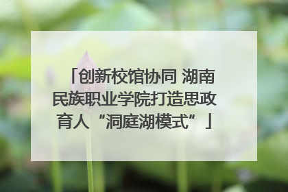 创新校馆协同 湖南民族职业学院打造思政育人“洞庭湖模式”