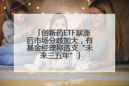 创新药ETF暴涨后市场分歧加大，有基金经理称透支“未来三五年”
