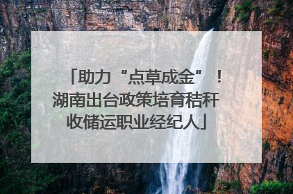 助力“点草成金”！湖南出台政策培育秸秆收储运职业经纪人
