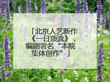 北京人艺新作《一日顶流》，编剧署名“本院集体创作”