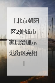 北京朝阳区2处城市家具治理示范街区亮相
