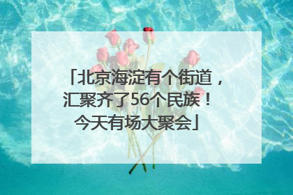 北京海淀有个街道，汇聚齐了56个民族！今天有场大聚会