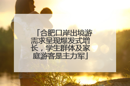 合肥口岸出境游需求呈现爆发式增长，学生群体及家庭游客是主力军