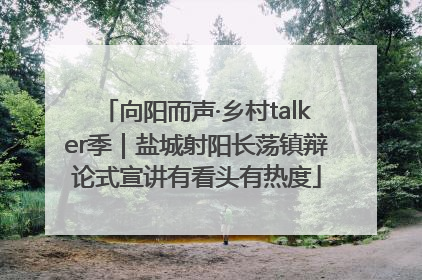 向阳而声·乡村talker季｜盐城射阳长荡镇辩论式宣讲有看头有热度