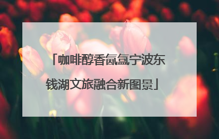 咖啡醇香氤氲宁波东钱湖文旅融合新图景