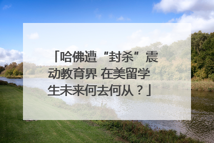 哈佛遭“封杀”震动教育界 在美留学生未来何去何从？