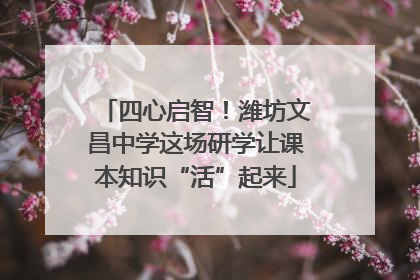 四心启智！潍坊文昌中学这场研学让课本知识“活”起来
