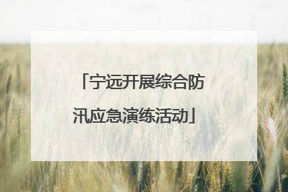 宁远开展综合防汛应急演练活动