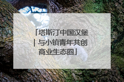 塔斯汀中国汉堡｜与小镇青年共创商业生态圈