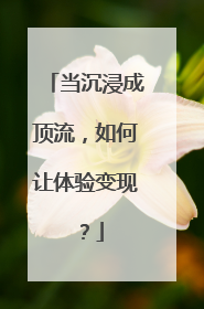 当沉浸成顶流，如何让体验变现？