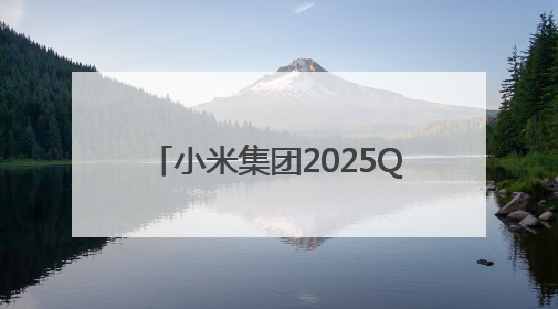 小米集团2025Q1营收1113亿元，同比增长47.4%