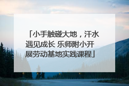 小手触碰大地，汗水遇见成长 乐师附小开展劳动基地实践课程