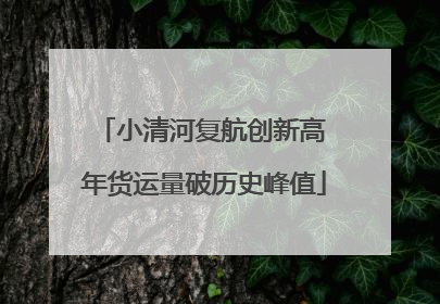 小清河复航创新高 年货运量破历史峰值
